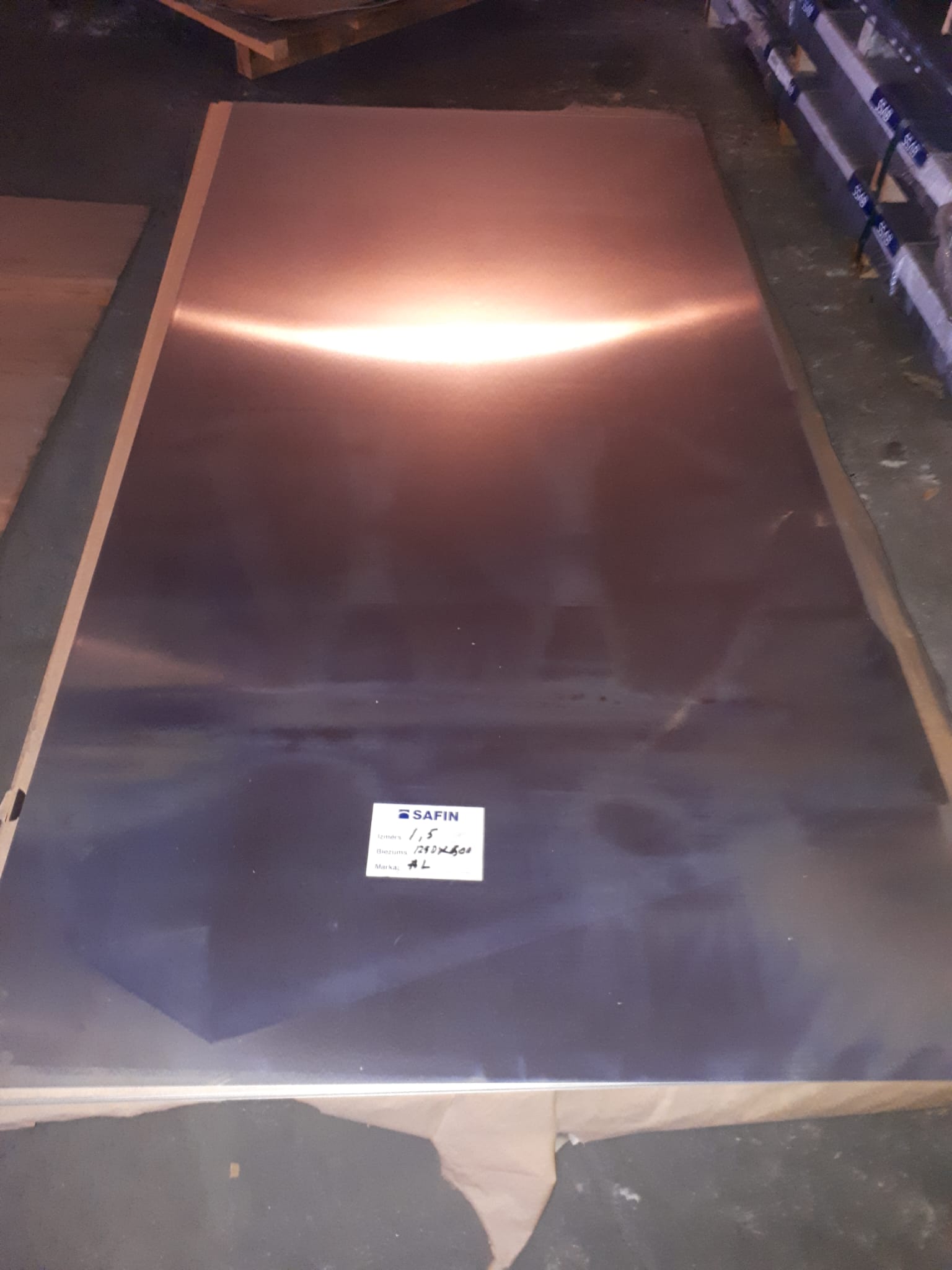 Alumīnija loksne 1.5*1250*2500 AW5754 H111